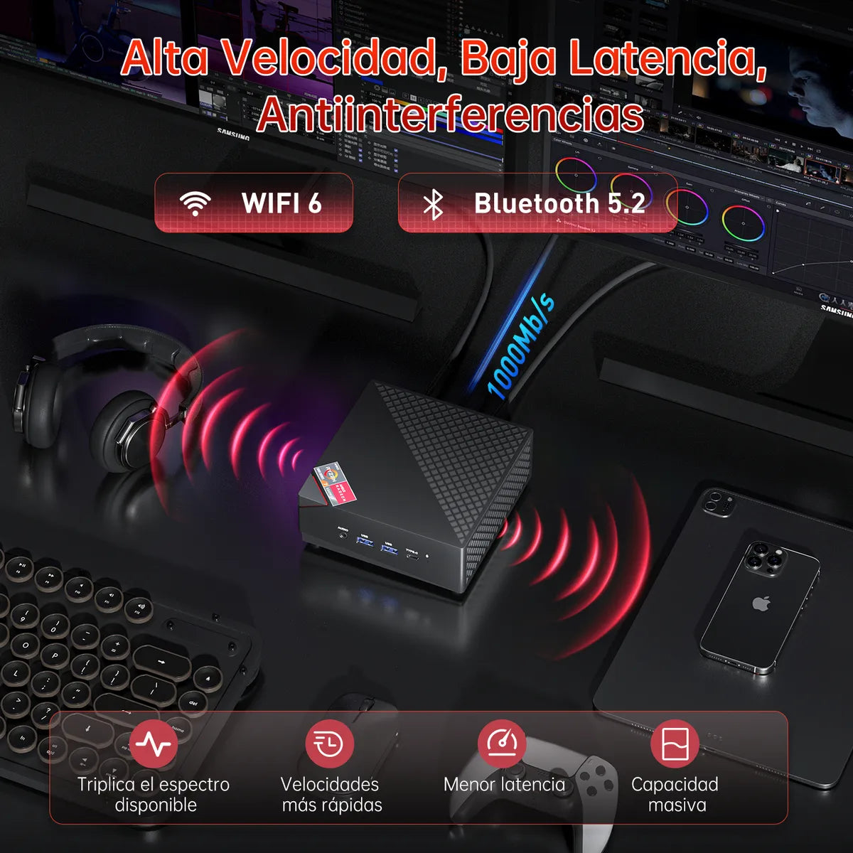 Mini Gaming PC AMD R7 7730U 32GB RAM 1TB SSD - Rendimiento Superior