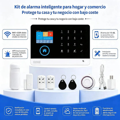 Wireless GSM Alarm System with LCD Display and Remote Control for Home and Business