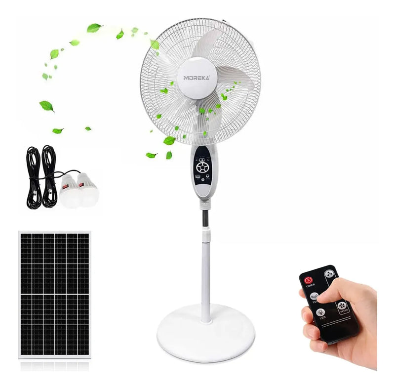 Ventilador de Piso Solar Recargable 30000mAh con Control Remoto - Metacompras