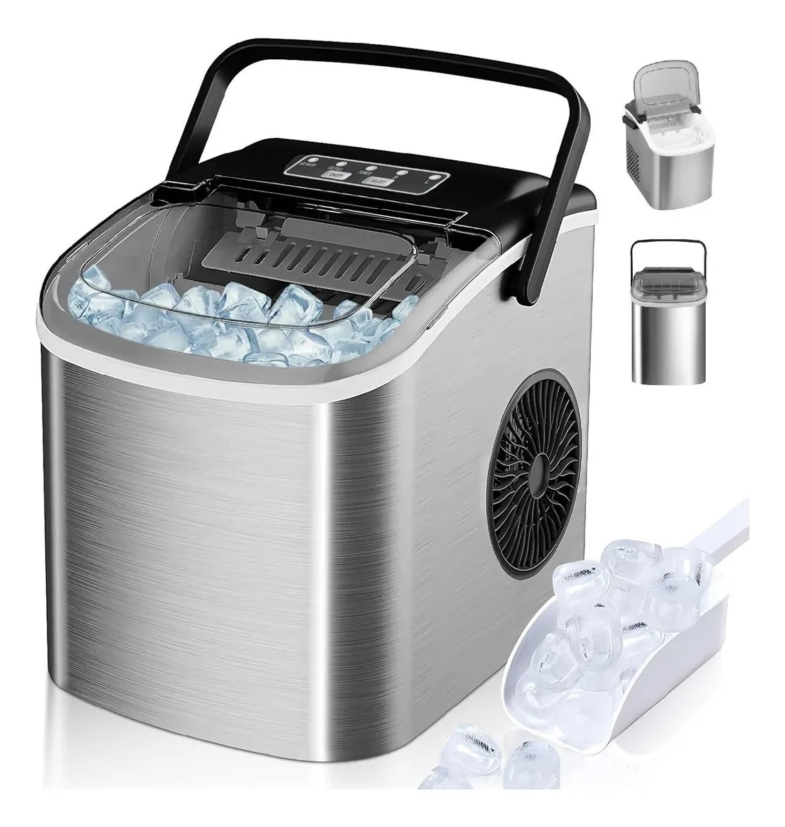 Máquina Eléctrica Portátil para Hacer Hielo 12kg - 2 Tamaños Disponibles