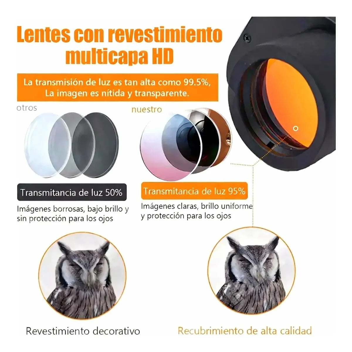 Binoculares HD 100x100 con Clip para Móvil y Visión Nocturna