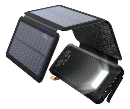 Power Bank Solar 30000mAh Portátil con 4 Páneles Solares - Metacompras