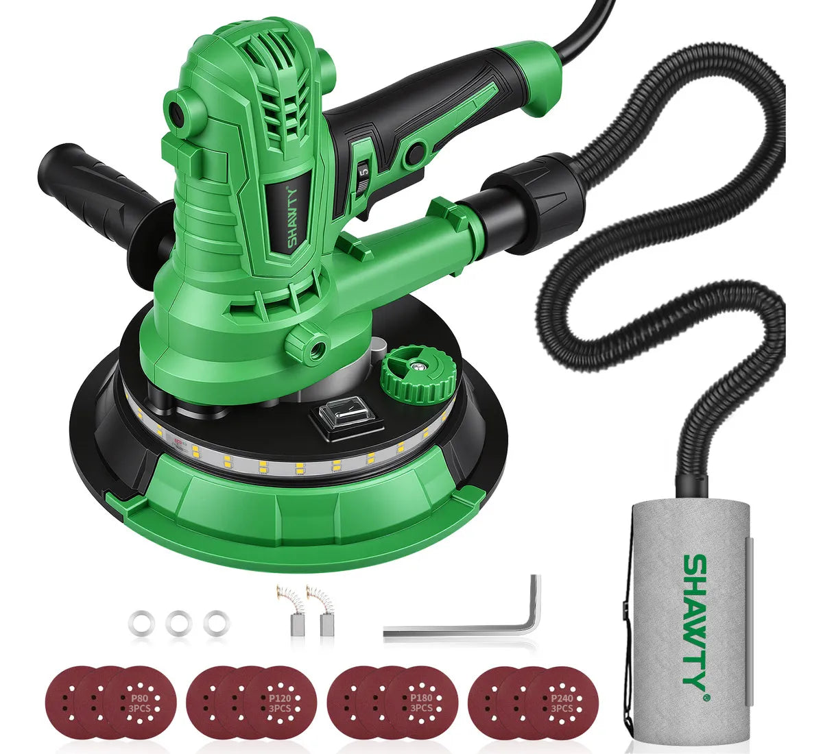 Lijadora Orbital Eléctrica 1500W con 5 Velocidades y 12 Discos