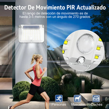 Lámpara Solar Exterior con Sensor para Jardín - Paquete de 2 Pzs - Metacompras