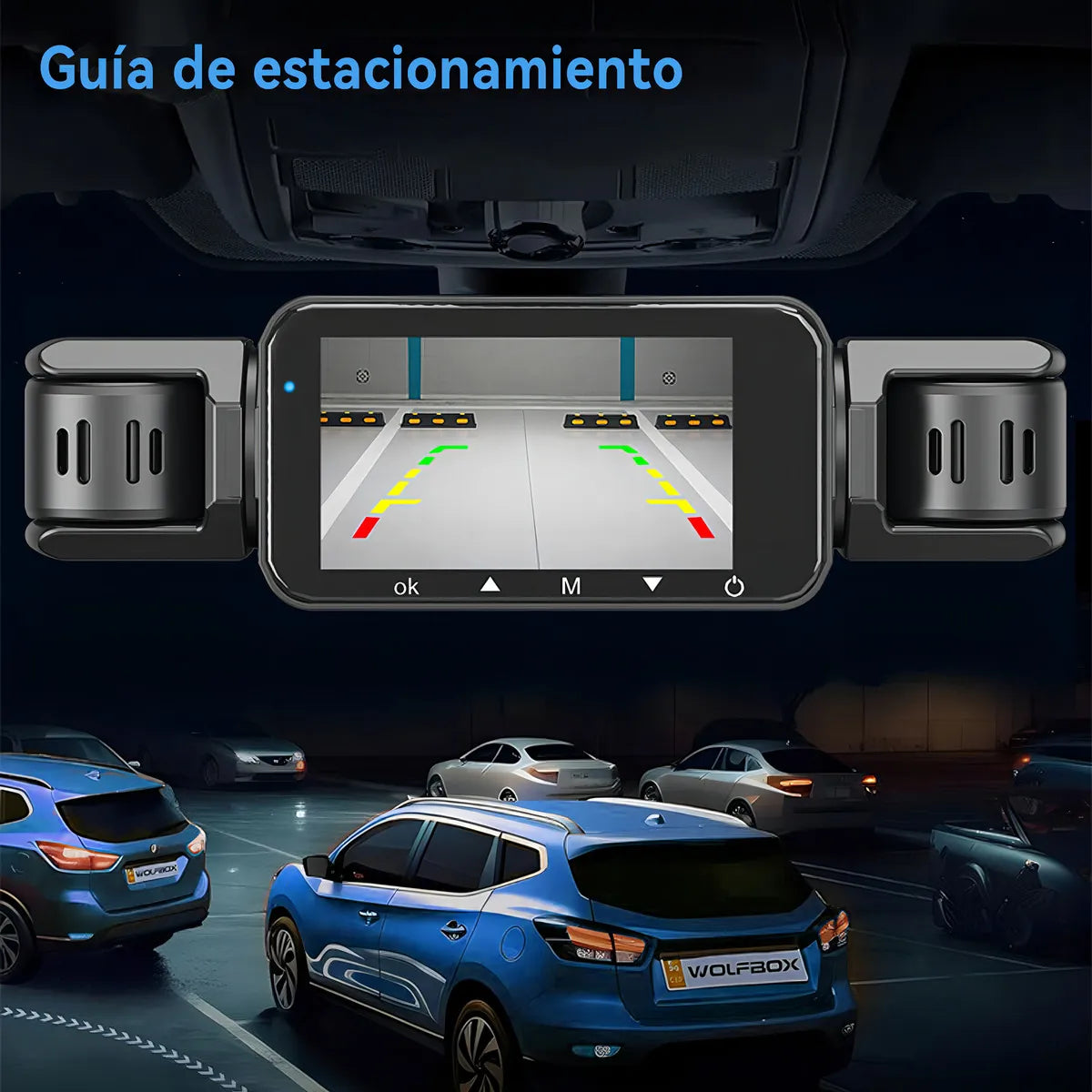 Cámara de Vehículo 360° 1080p con Visión Nocturna y WiFi 64GB