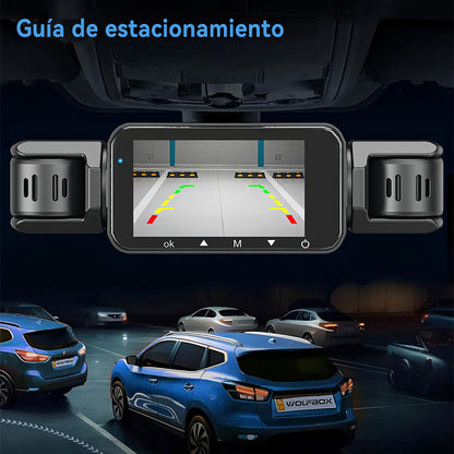 Cámara de Vehículo 360° 1080p con Visión Nocturna y WiFi 64GB