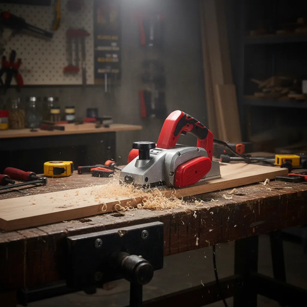 Cepilladora Eléctrica Profesional para Madera - Kit Completo Rojo - Metacompras