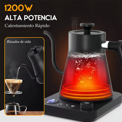 Tetera Eléctrica Negra 900ml con Control de Temperatura Ajustable - Metacompras