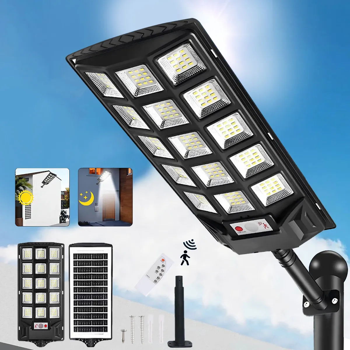 Lámpara LED Solar Exterior 4800W para Alumbrado Público Eficiente