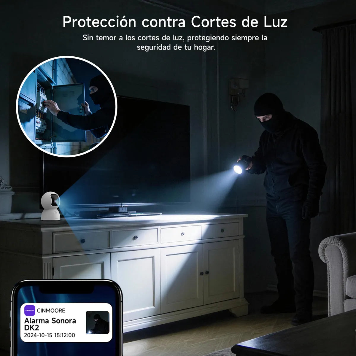 Cámara de Seguridad Wifi 5G 5MP con Batería para Bebés 360° - Metacompras