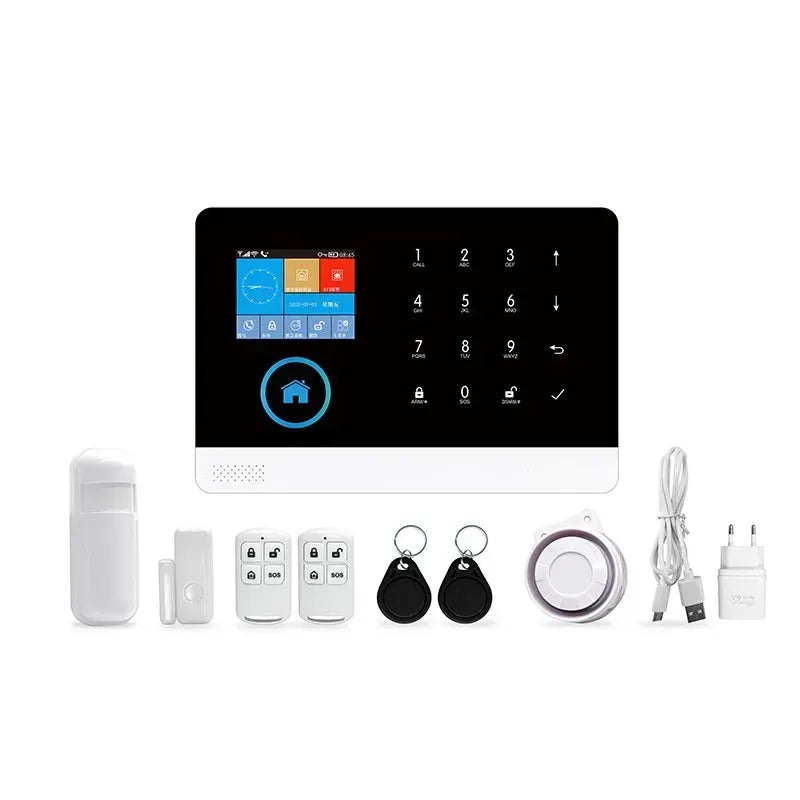 Wireless GSM Alarm System with LCD Display and Remote Control for Home and Business