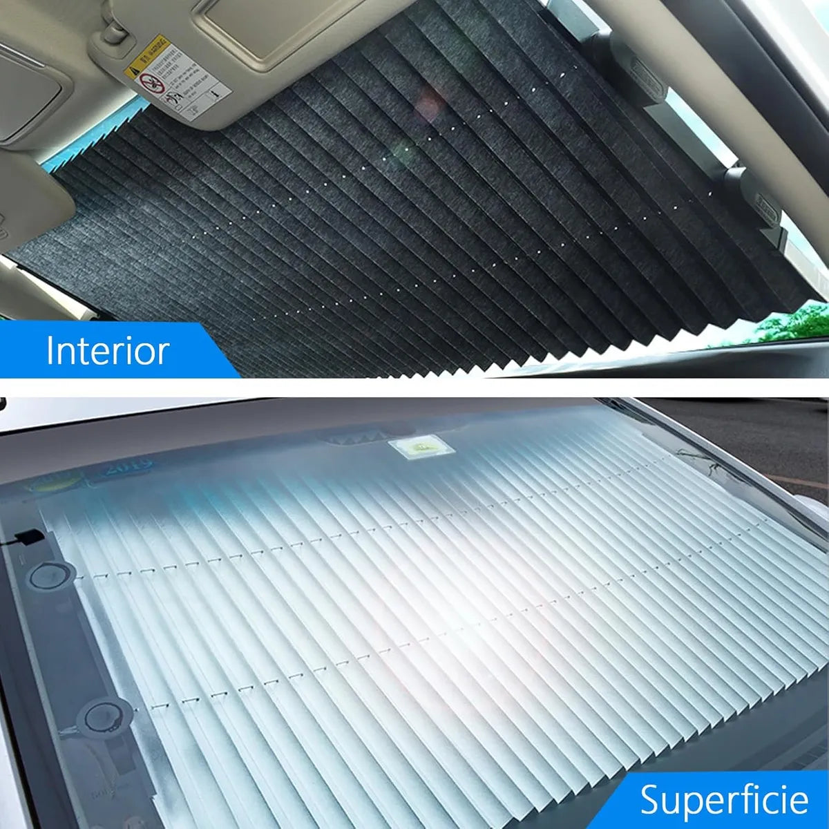 Parasol Retráctil para Parabrisas de Auto y Camioneta - Protección Solar Efectiva