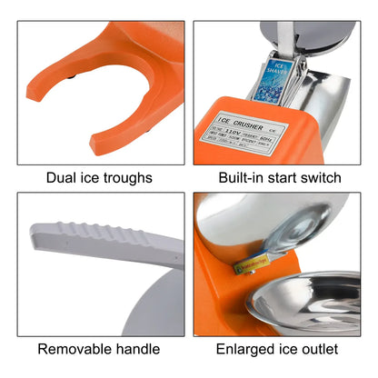 Ice Crusher Machine for Shaved Ice - High Power and Speed