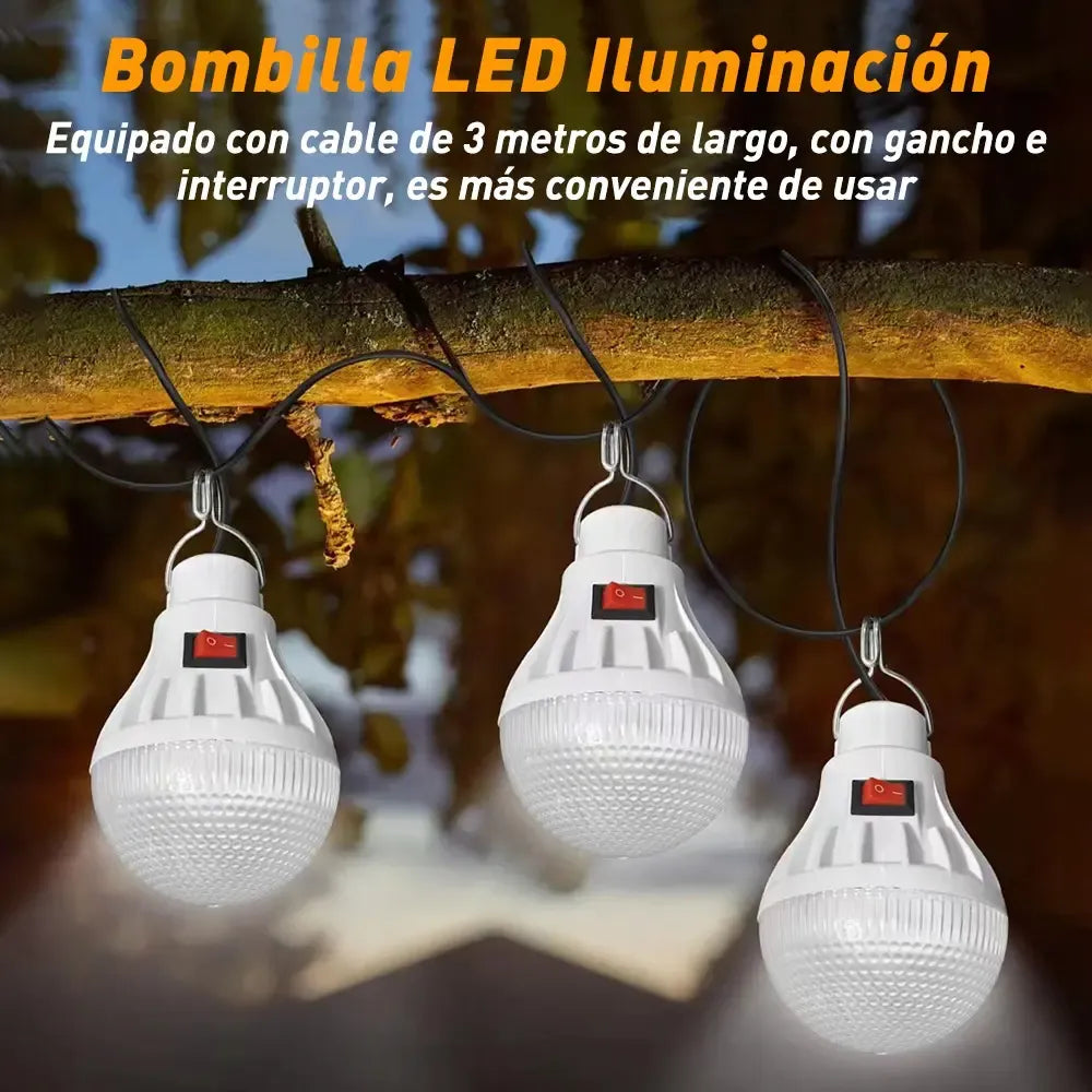 High-Power Rechargeable Solar Camping Lantern with Battery for Emergencies