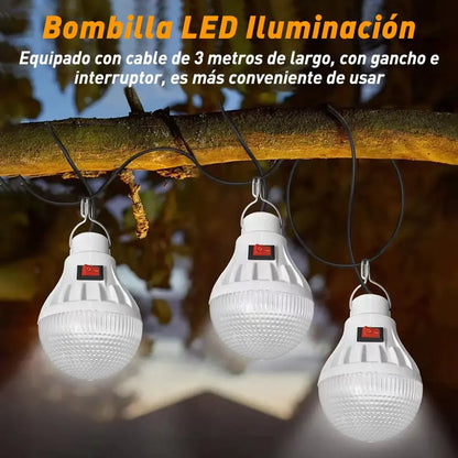 High-Power Rechargeable Solar Camping Lantern with Battery for Emergencies