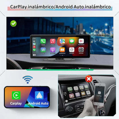 Estéreo Carplay Inalámbrico para Auto con Pantalla de 10.3" y Bluetooth