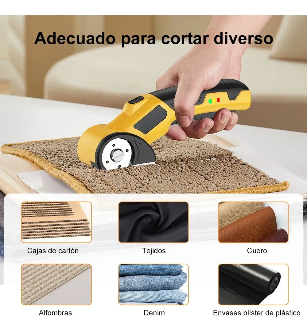 Tijera Eléctrica Inalámbrica para Cortar Tela y Cartón con Precisión