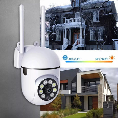 Cámara de Seguridad Wifi 360° 3MP Exterior Nocturna con Alarma - Metacompras