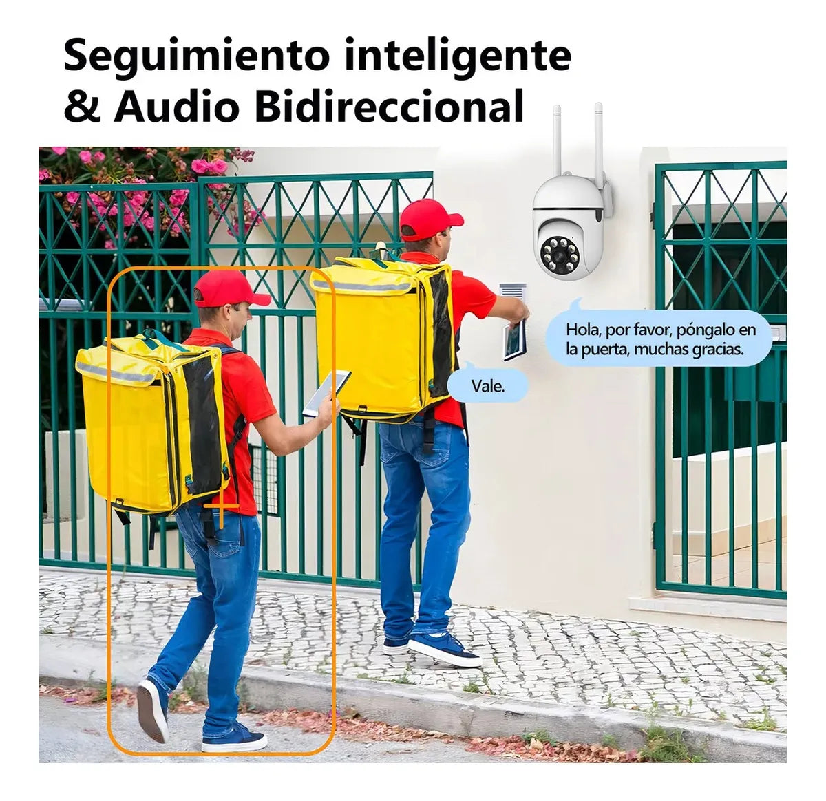 Cámara de Seguridad Wifi 360° 3MP Exterior Nocturna con Alarma - Metacompras