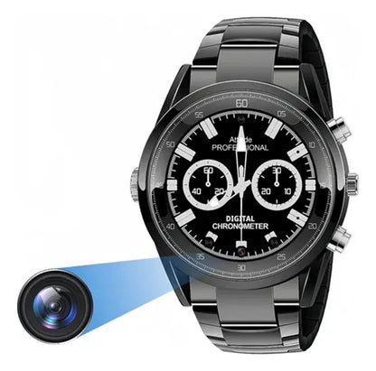 Reloj Espía Negro con Cámara Oculta HD 1080p y Visión Nocturna - Metacompras