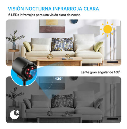 Mini Cámara Espía Wifi HD 1080P con Detección de Movimiento y Visión Nocturna - Metacompras