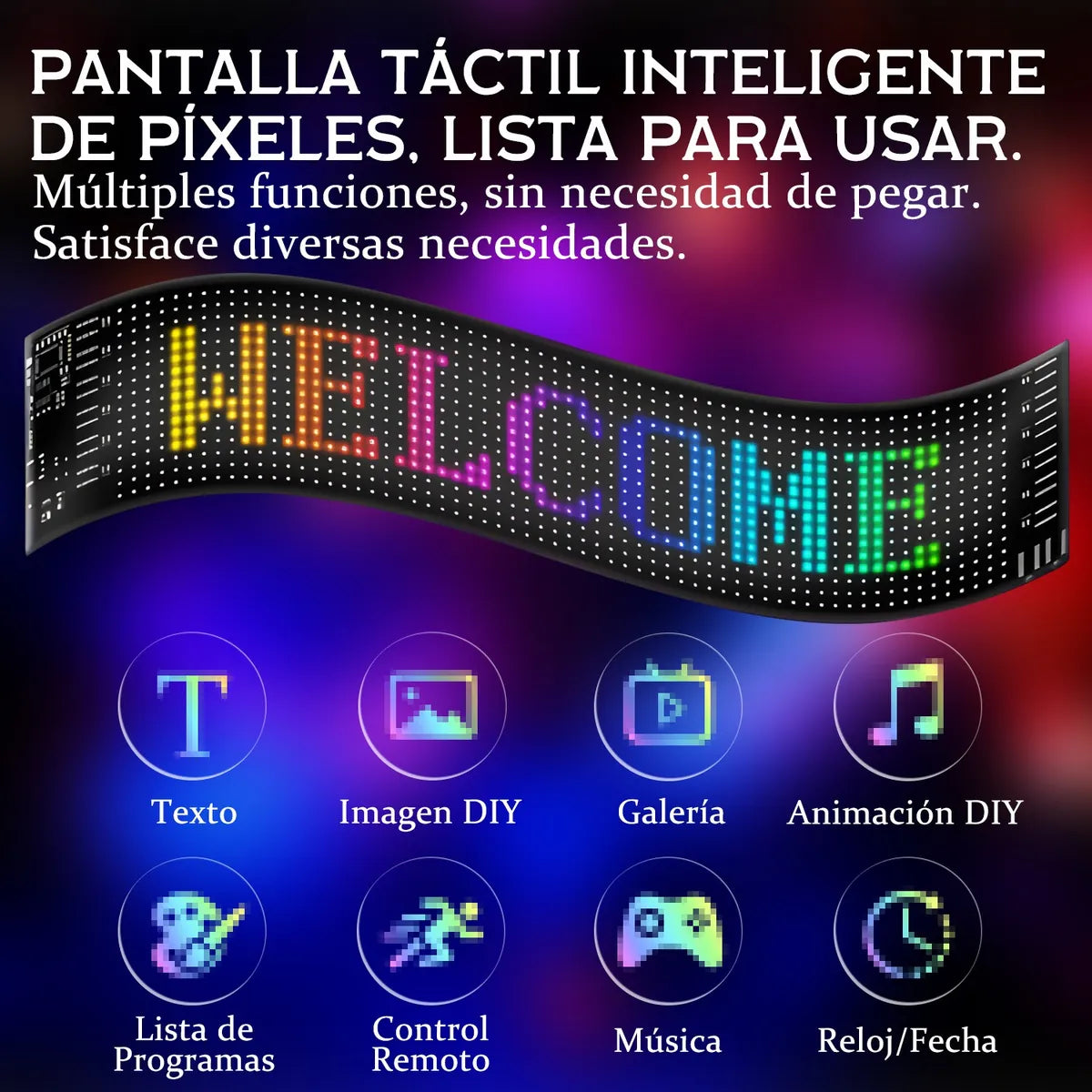 Pantalla Flexible LED Devil Ojos para Camión 19.2x133cm 1 pieza