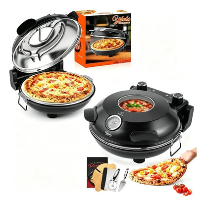 Horno Eléctrico para Pizza con Doble Control de Temperatura y Piedra Cerámica