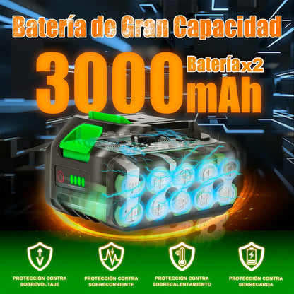 Llave de Impacto Inalámbrica con 2 Baterías - Kit Completo Anirona 3.0ah - Metacompras