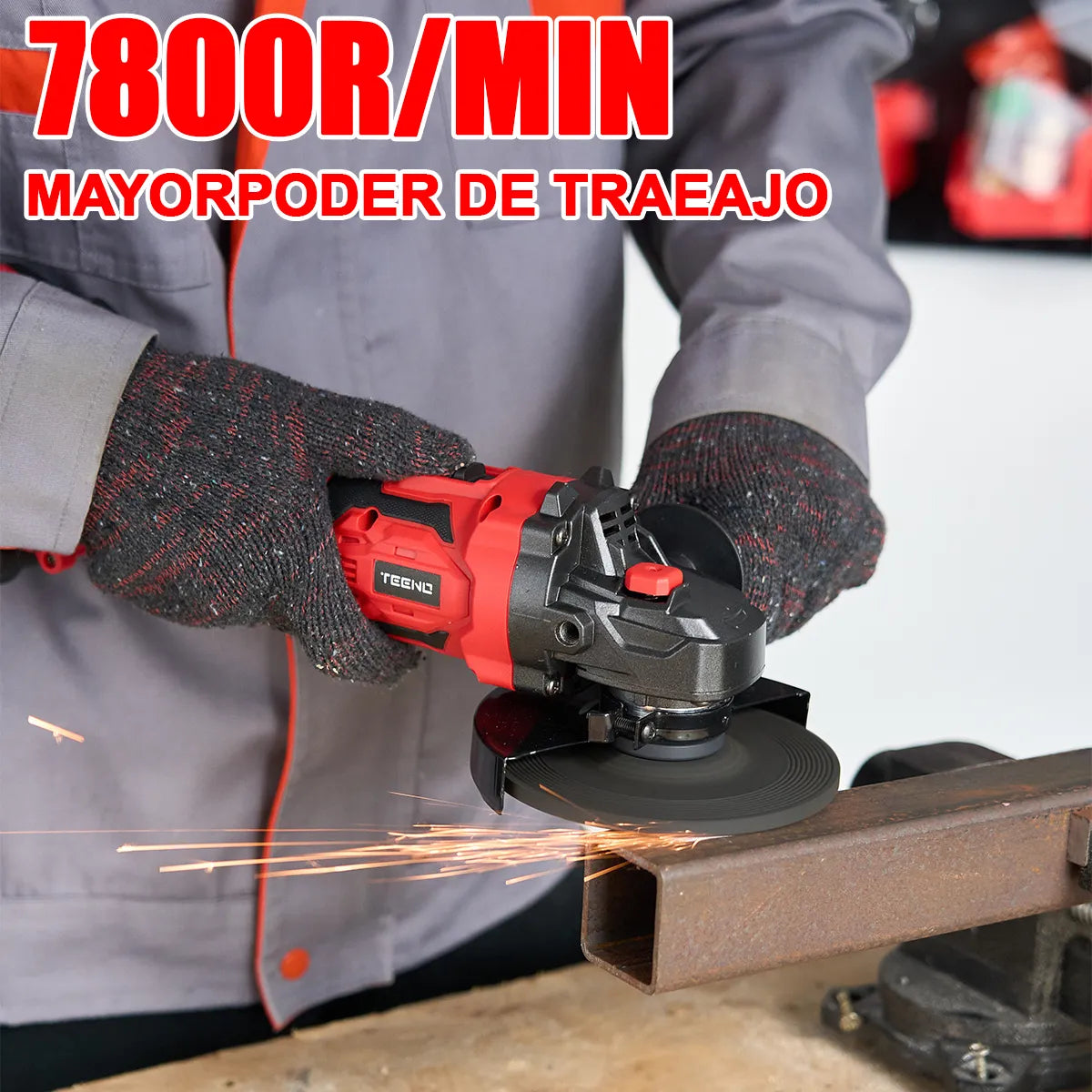 Esmeril Angular Inalambrico 20V 4Ah 5 Pulgadas para Trabajos Pesados - Metacompras
