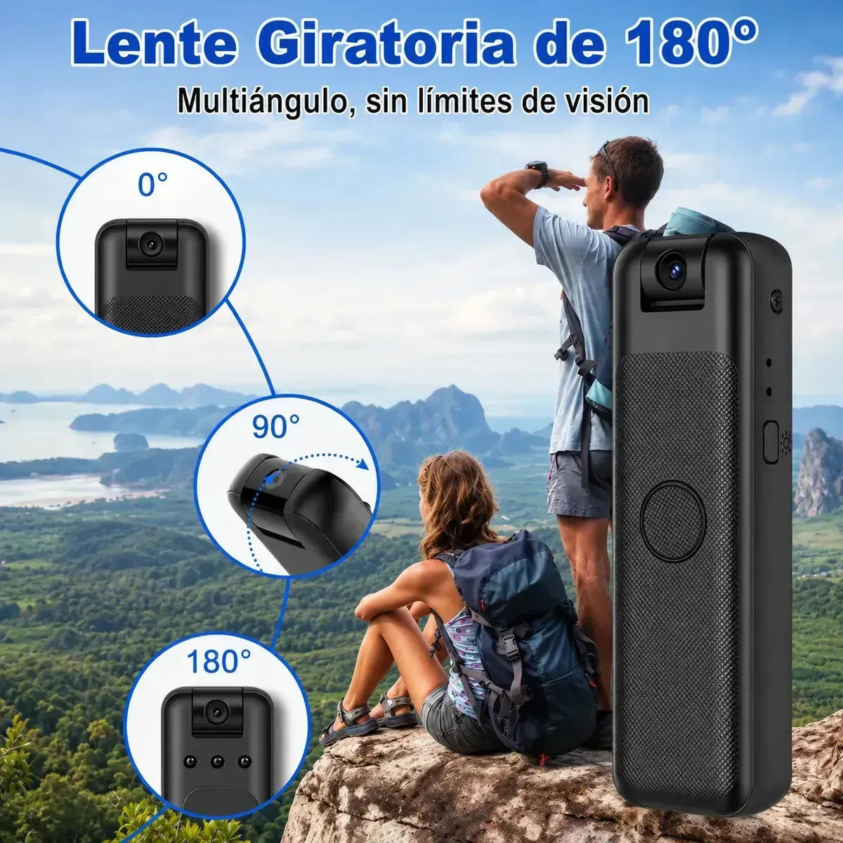 Cámara Espía 2K WiFi con Visión Nocturna y Sensor de Movimiento