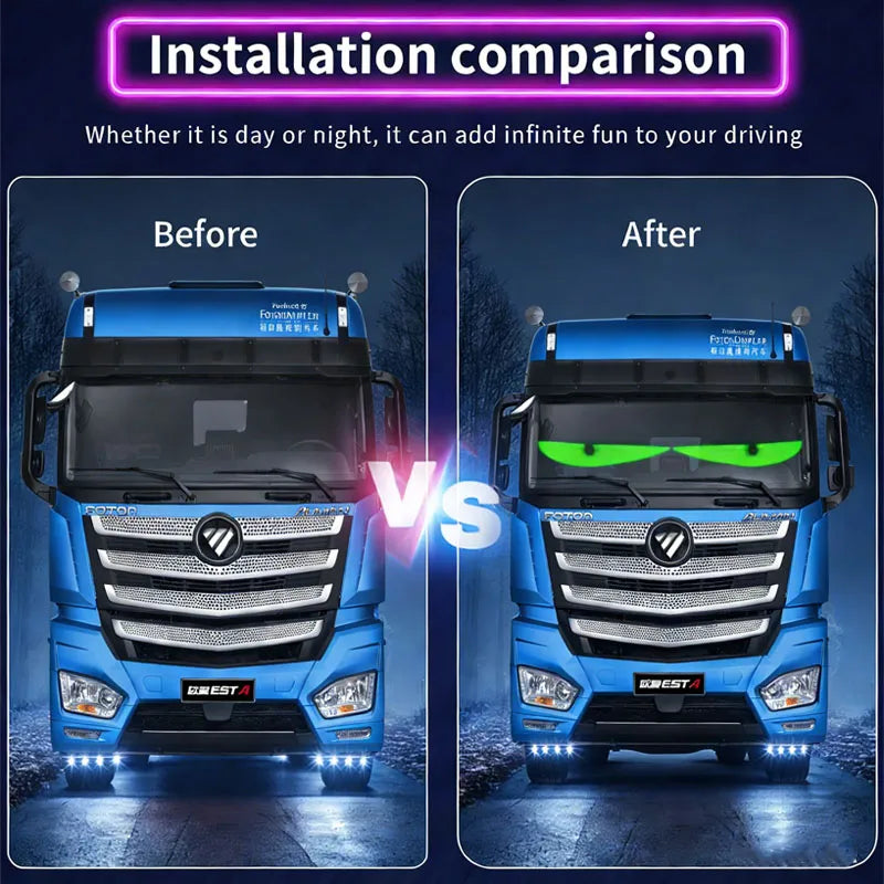 Pantalla Flexible LED Programable con Efecto Ojos - Paquete de 2 Pzas