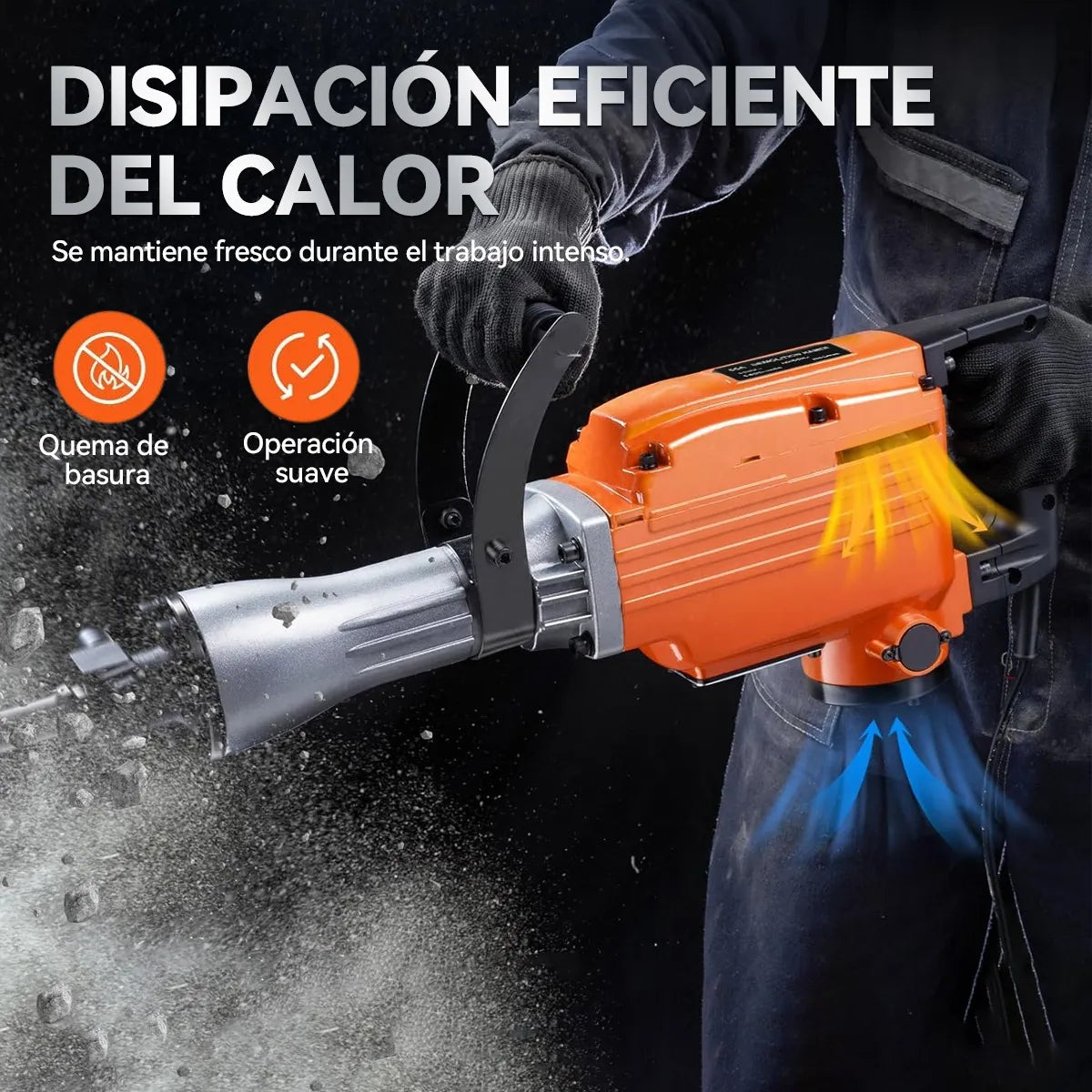 Martillo Demoledor de Concreto 3000W para Uso Rudo y Eficiente