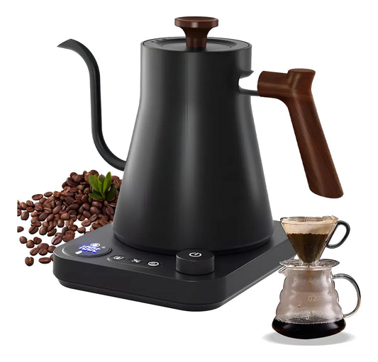 Tetera Eléctrica Negra 900ml con Control de Temperatura Ajustable - Metacompras