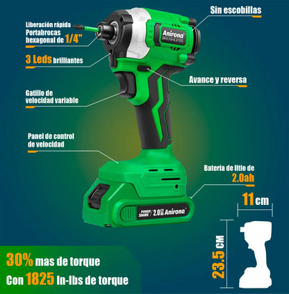 Atornillador Inalámbrico de Impacto 2ah - Potente y Versátil - Metacompras