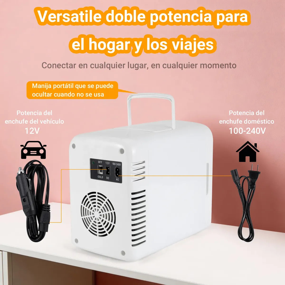 10-Liter Portable Mini Fridge, Quiet and Efficient for Drinks