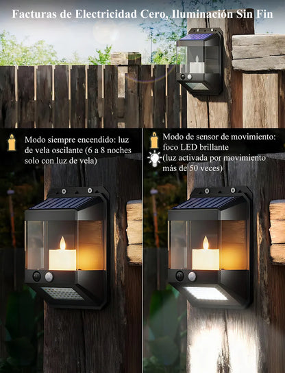 Lámpara Solar Exterior para Jardín con Sensor de Luz y 40 LEDs - Metacompras