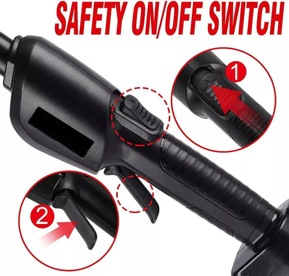 Motosierra Eléctrica Inalámbrica con Pértiga Telescópica 2.3m Naranja/Negro