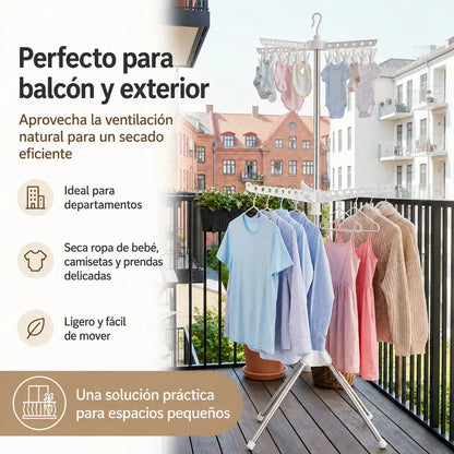 Tendedero Plegable Portátil con Alta Capacidad para Secar Ropa
