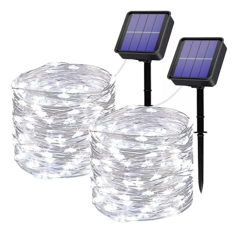 Guirnalda de Luces Solares para Exterior - Decoración Navideña Ideal - Metacompras