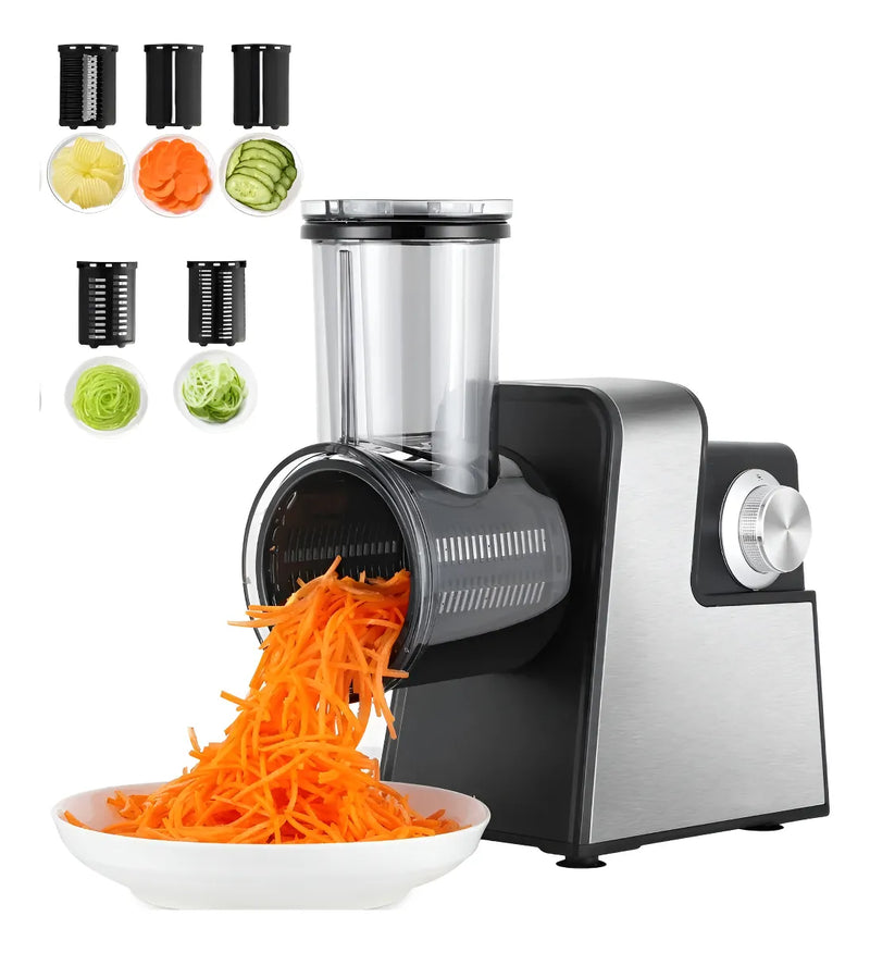 Rallador Eléctrico 5 en 1 de Acero Inoxidable para Cortar Verduras
