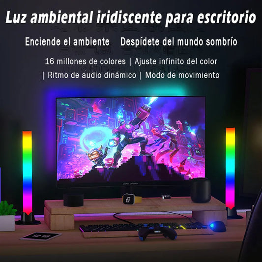 Tira LED RGB Inteligente para Cuarto Neon - Paquete de 2 Piezas 32cm