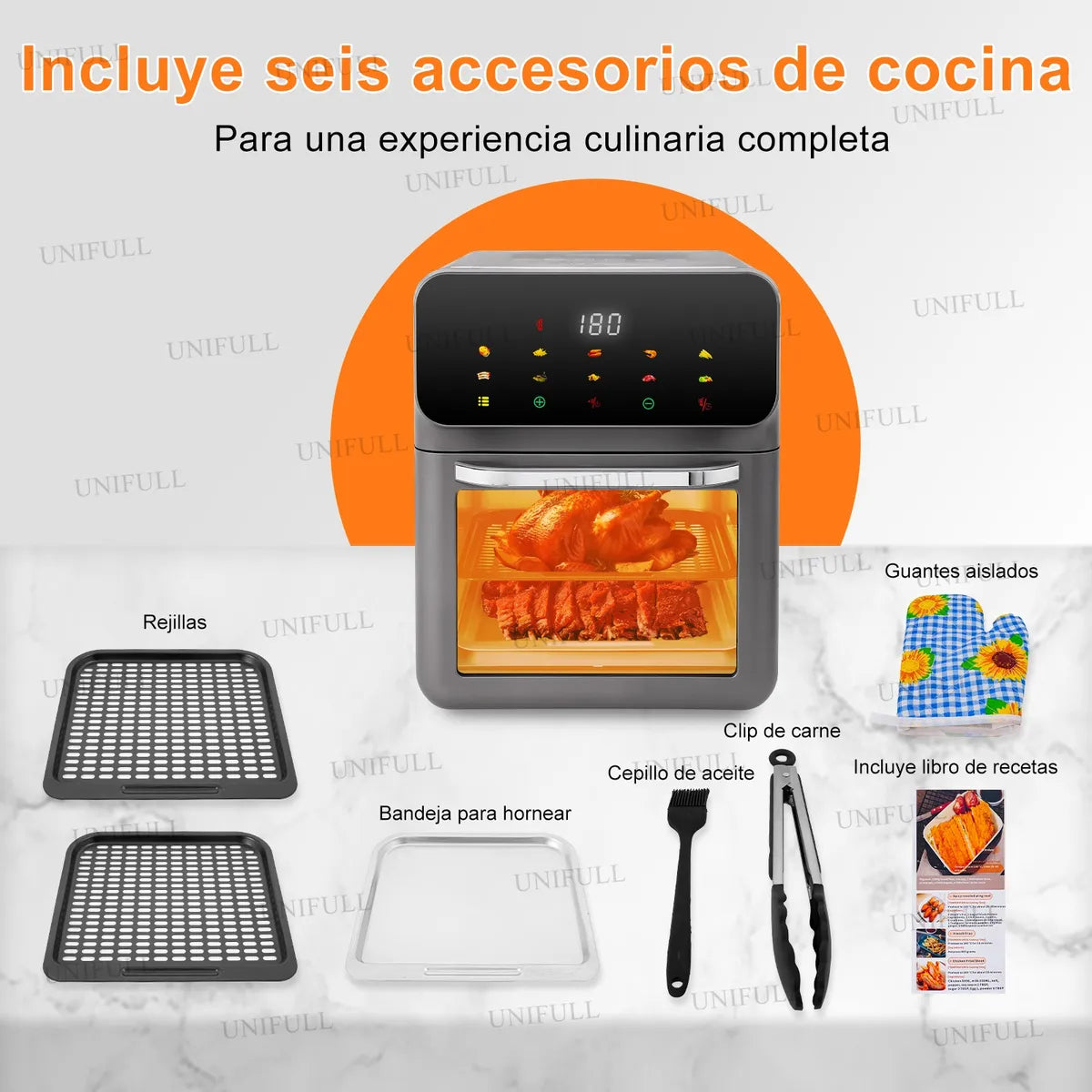 Freidora de Aire Digital Touch 15L - Cocina Saludable y Rápida