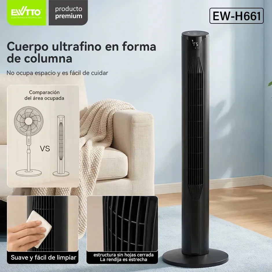 Silent Tower Fan with 3 Speeds and Timer Ideal for Home