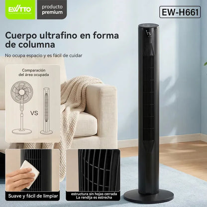 Silent Tower Fan with 3 Speeds and Timer Ideal for Home