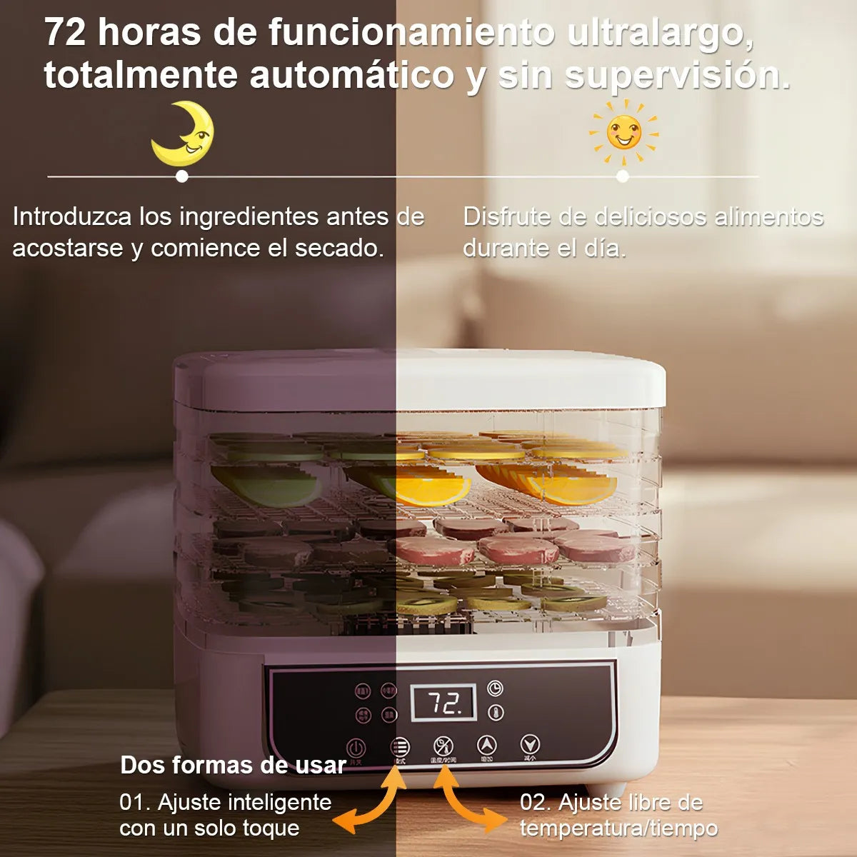 Secador de Carne y Frutas Azul - Deshidratador de Alimentos Eficiente