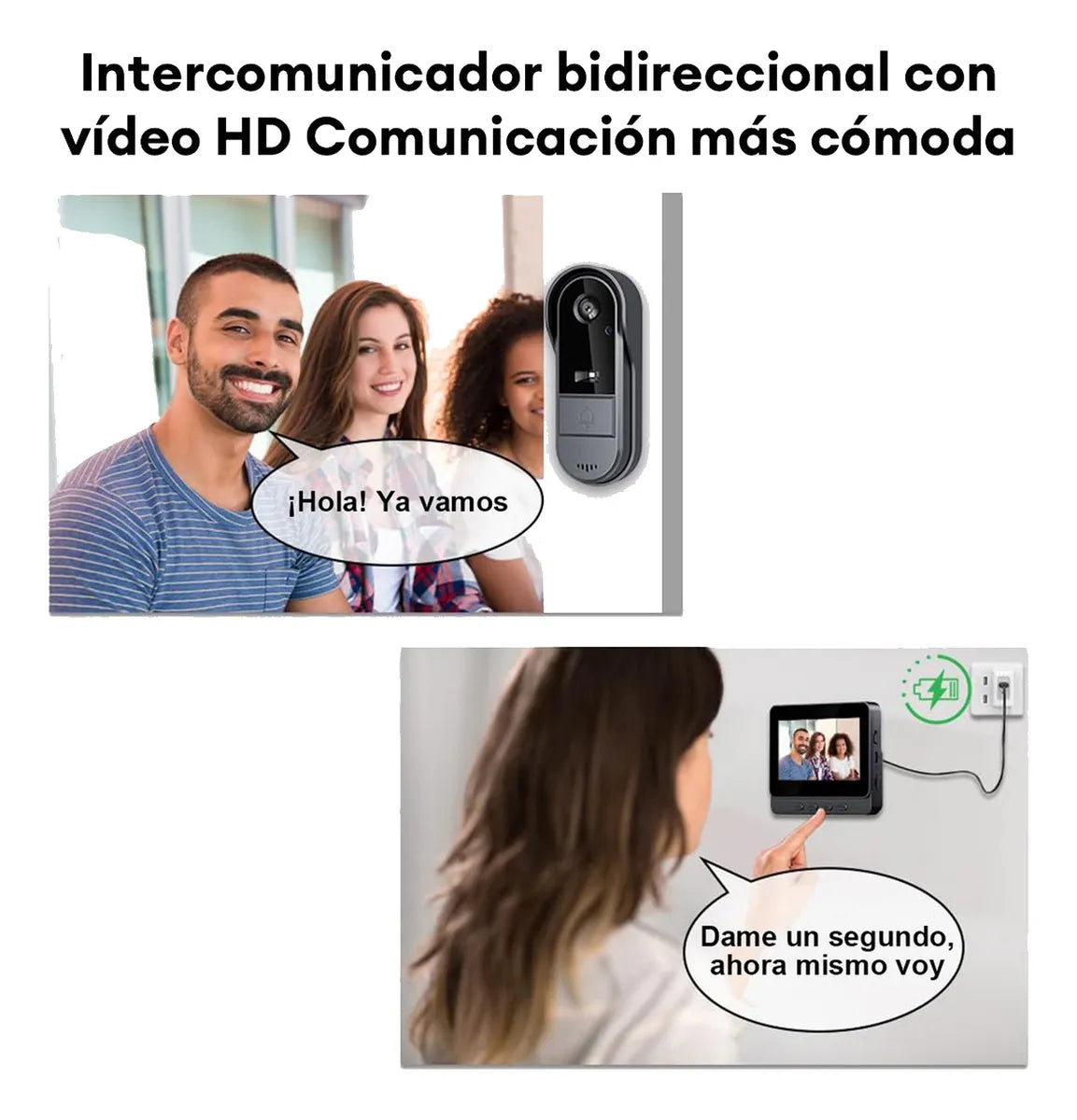 Timbre Inalámbrico con Cámara y Pantalla Impermeable - Seguridad y Comodidad - Metacompras