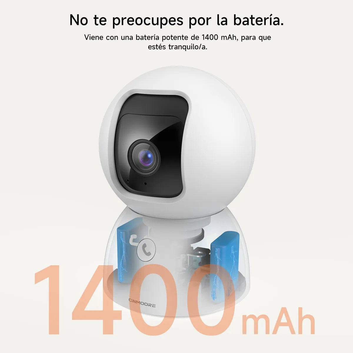 Cámara de Seguridad Wifi 5G 5MP con Batería para Bebés 360° - Metacompras