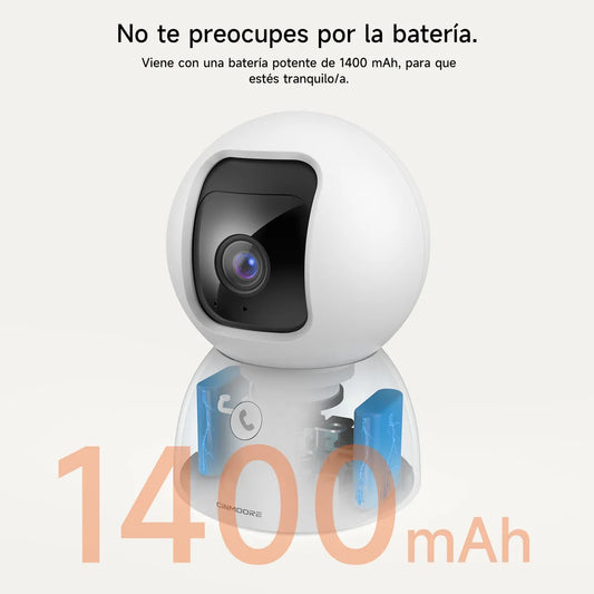 Cámara de Seguridad Wifi 5G 5MP con Batería para Bebés 360° - Metacompras