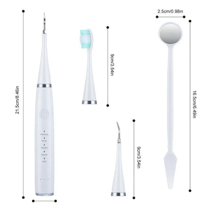 Kit Eléctrico de Limpieza Dental 3 en 1 para Eliminar Sarro y Manchas