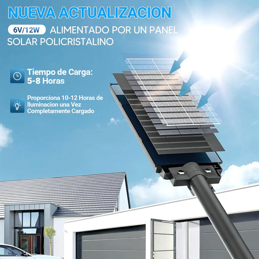 Lámpara LED Solar Exterior 4800W para Alumbrado Público Eficiente - Metacompras